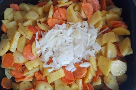 Пряные запечённые картофель и морковь