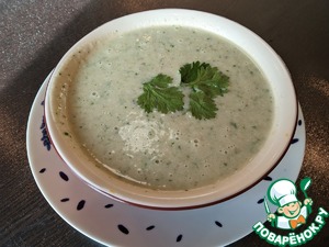 Грибной крем-суп с кинзой